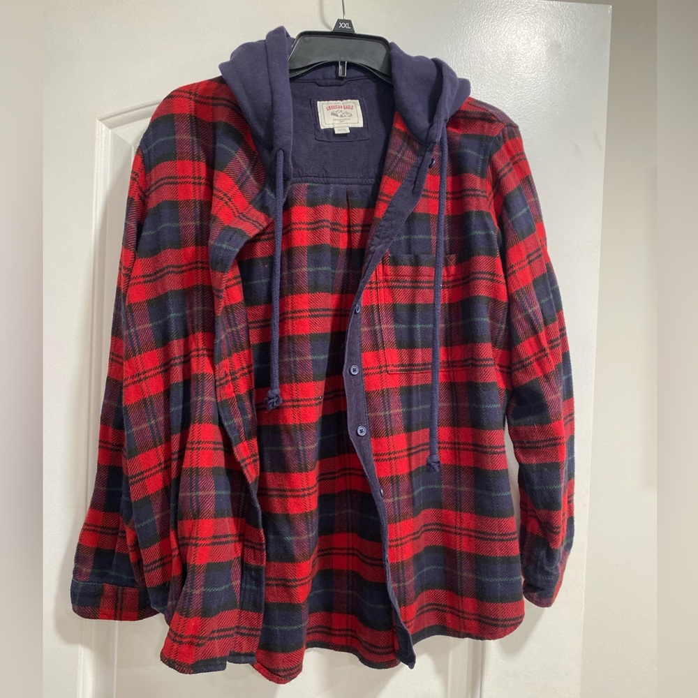 American Eagle flannel shacket- size M